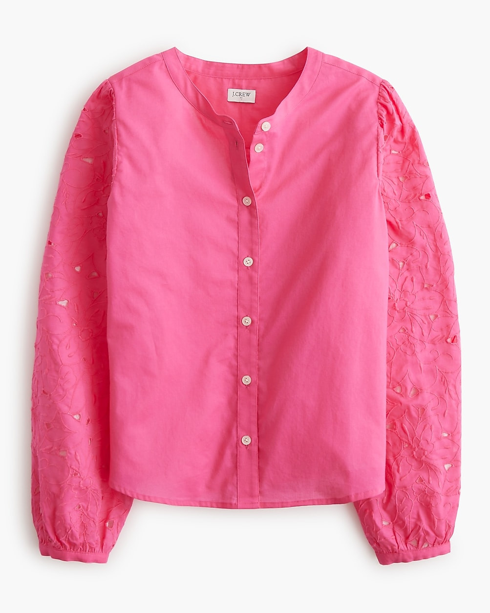 Eyelet-sleeve button-front top | J.Crew Factory