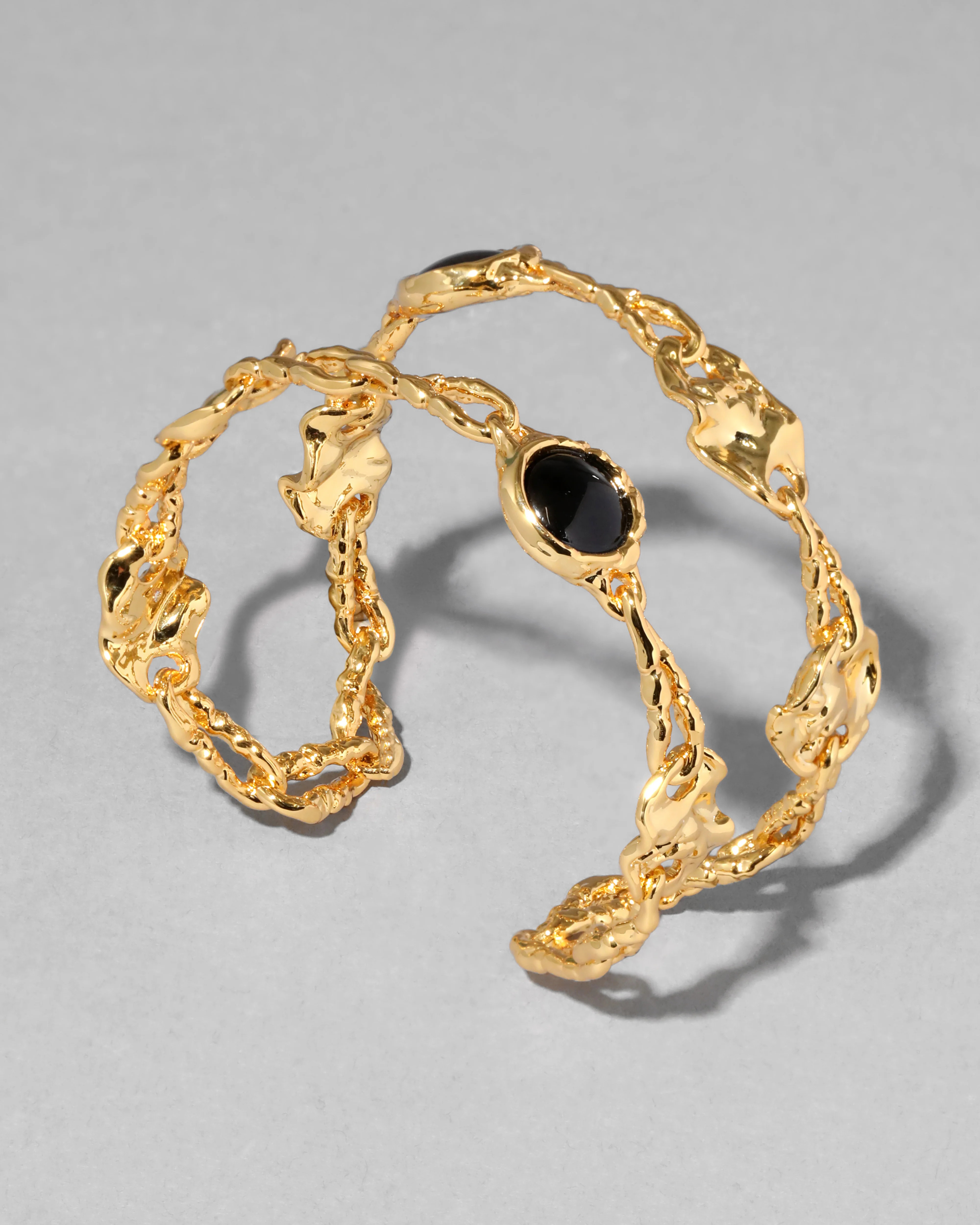 Alexis Bittar Brut Coin Open Cuff Bracelet in Onyx | Statement Jewelry from Alexis Bittar | Alexis Bittar