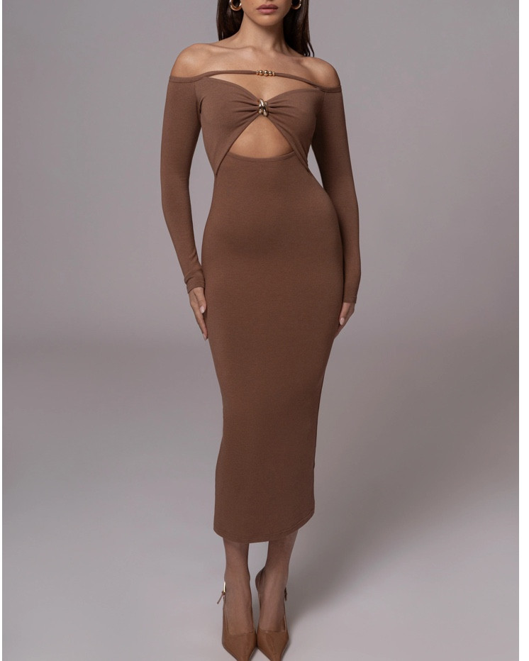  Off Shoulder Cutout Dress

