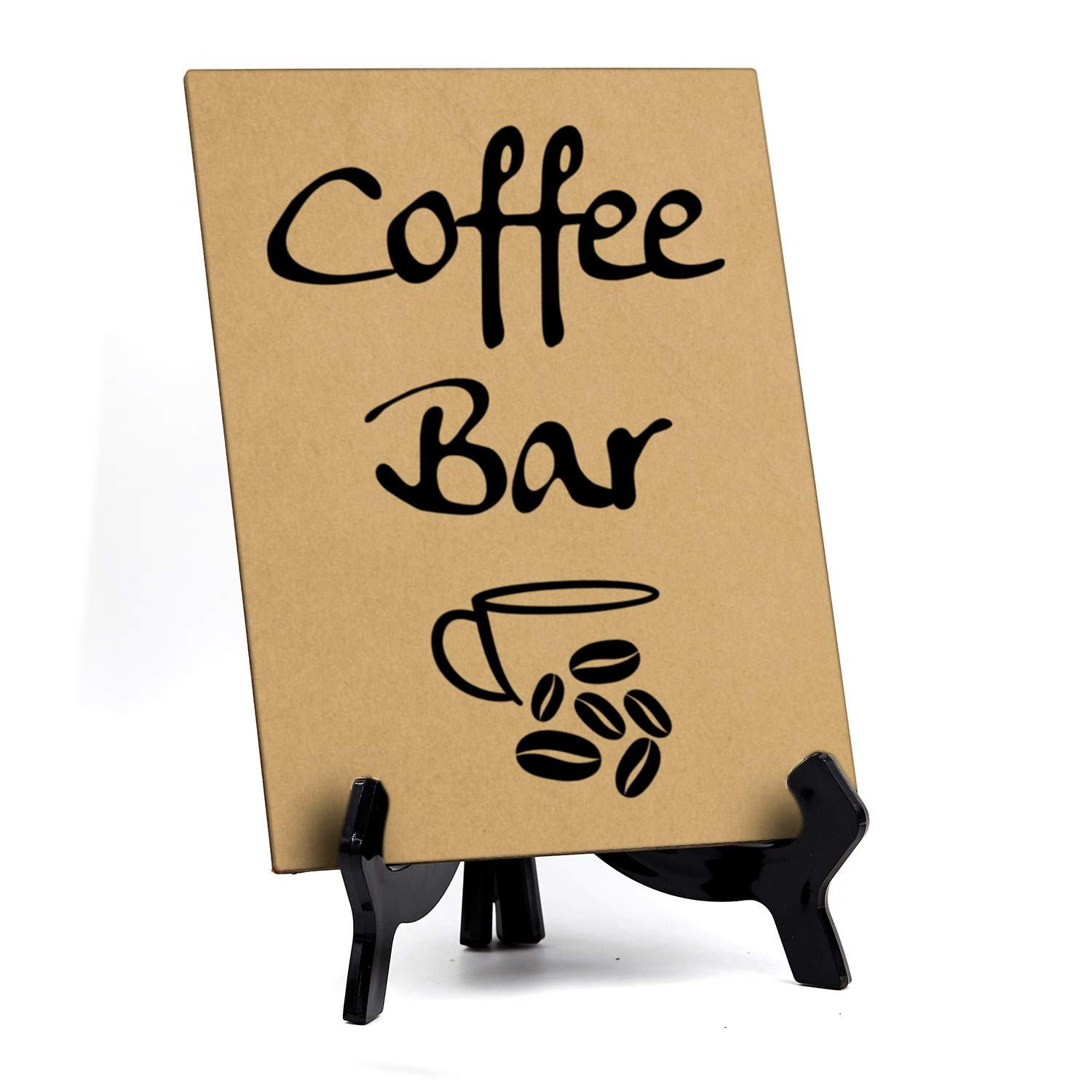Signs ByLITA Coffee Bar, Table Sign, 6" x 8" (Tan) 1 Pack | Amazon (US)