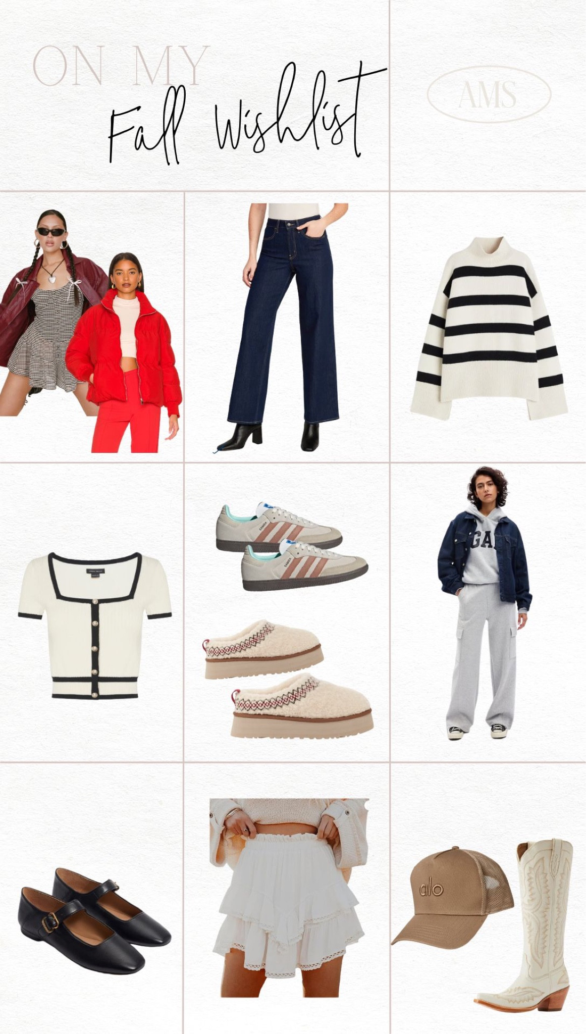 TRENDING this fall! My fall wishlist 🍂🫶❤️ 
striped sweater, ugg tazz, indigo denim, adidas samba, cargo sweats 

#LTKshoecrush #LTKfindsunder100 #LTKstyletip