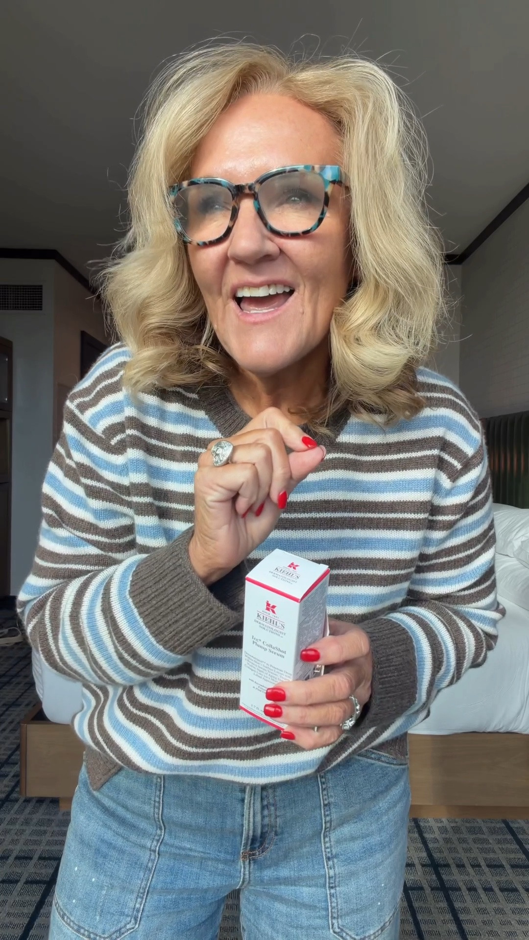 A few few things I’m excited about that I received at the LTK conference
@kiehls has a new ground breaking collagen serum, and can’t wait to use their retinol. 
@Caraway leftover containers I love. 
@Electric Picks Jewelry has the prettiest pieces. Grabbed a few new ones. I’ll link what’s new and what I have.

#LTKOver40 #LTKCon #LTKBeauty