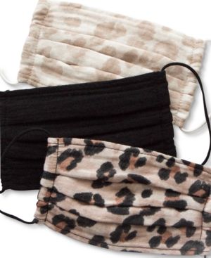 Kitsch Leopard Cotton Face Mask 3pc Set | Macys (US)