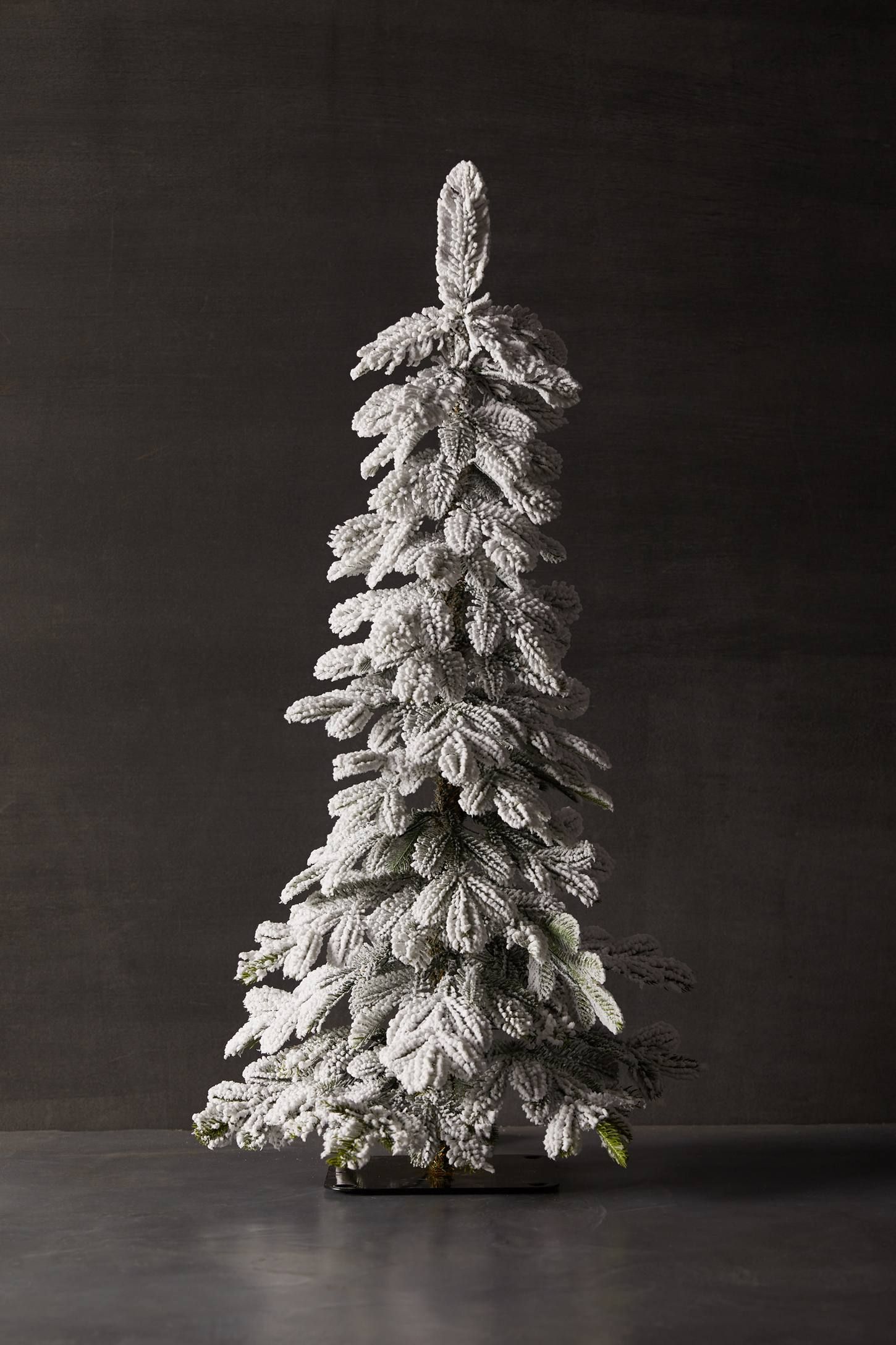 Faux Snowy Pre-lit LED Tabletop Tree | Anthropologie (US)