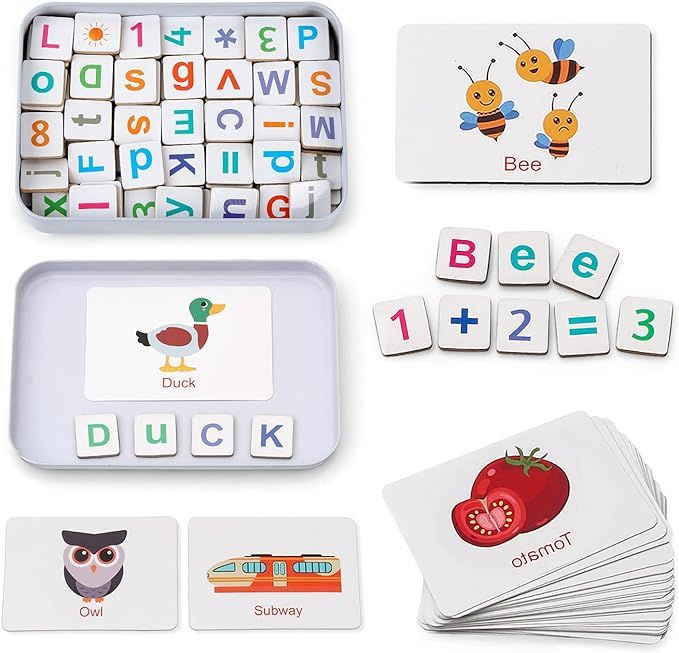 Coogam Magnetic Letters Numbers Alphabet Fridge Magnets ABC 123 Educational Toy Set Preschool Lea... | Amazon (US)