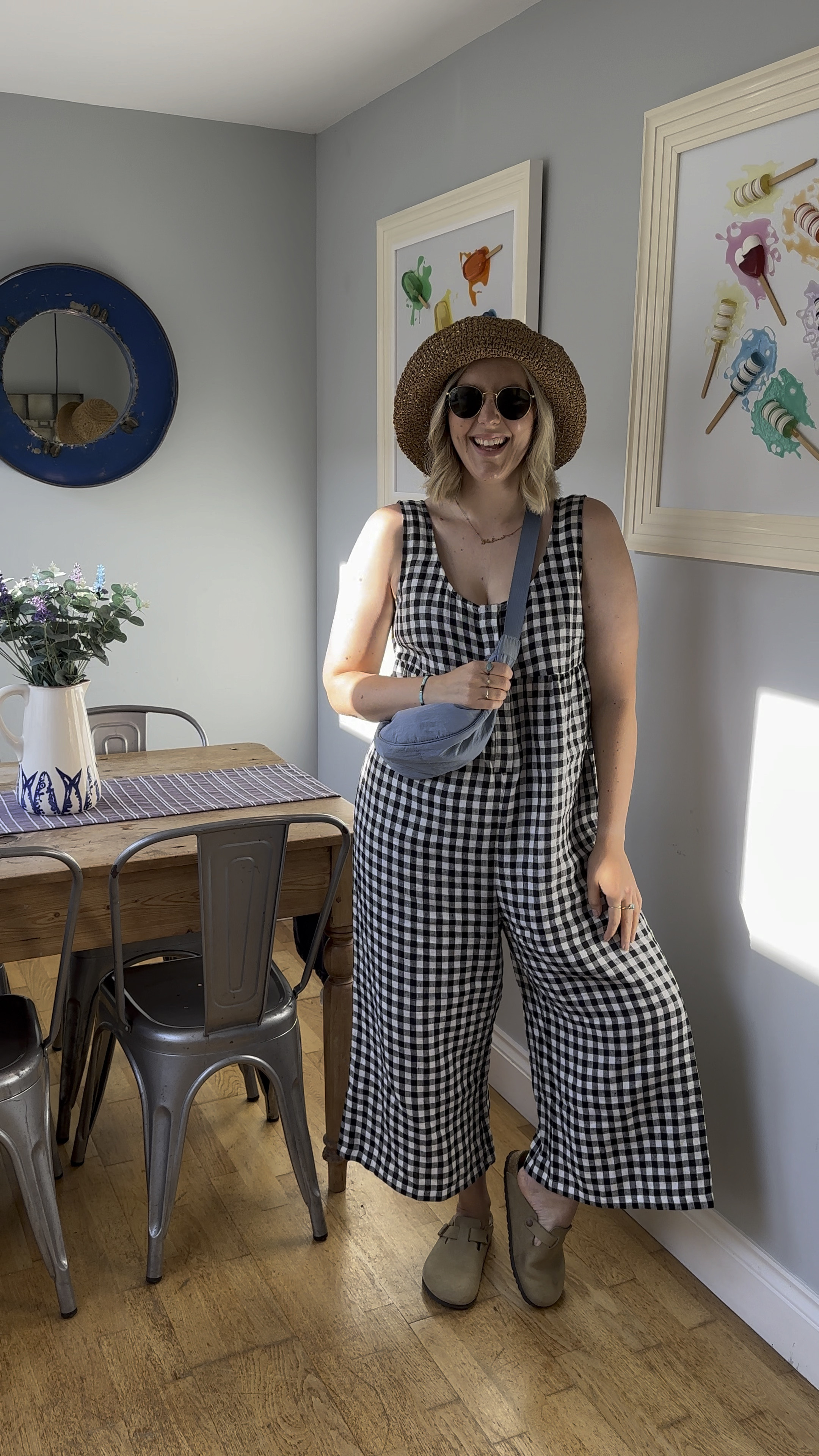 The most comfy jumpsuit you’ll ever own.
Birkenstock bostons, Beyond Nine gingham jumpsuit (size small), Uniqlo bag, asos hat, Rayban sunglasses and a mixture of jewellery by Abbott Lyon, Daisy London and Monica Vinader 

#LTKuk #LTKsummer #LTKeurope