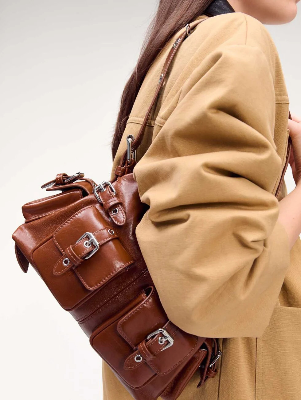 Miss M Mini cargo leather bag | Maje US | Maje US