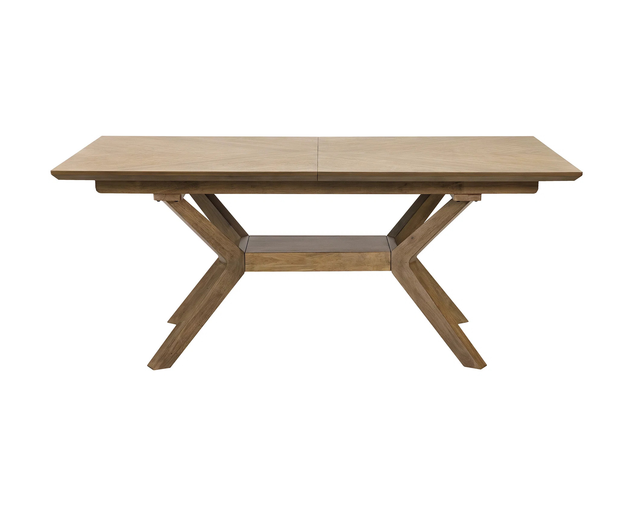 Red Barrel Studio® Najaah Mid-Century Modern Wood Rectangular Extension Kitchen Dining Table, Br... | Wayfair North America