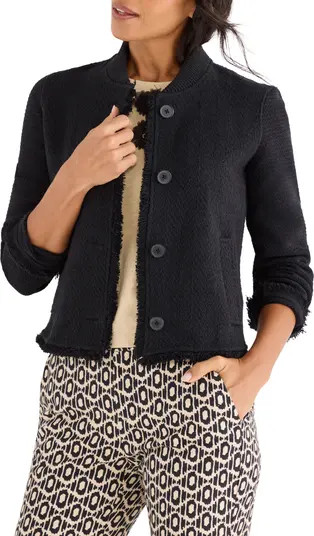 Fringe Mix Knit Bomber Jacket | Nordstrom