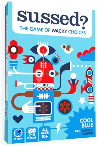 SUSSED The Wacky ‘What Would I Do?’ Card Game - Stocking Stuffer for Teens, Boys, Girls - Social Fun for Kids Ages 10+ & Adults - Great Conversation Starter - Cool Blue Deck | Amazon (US)