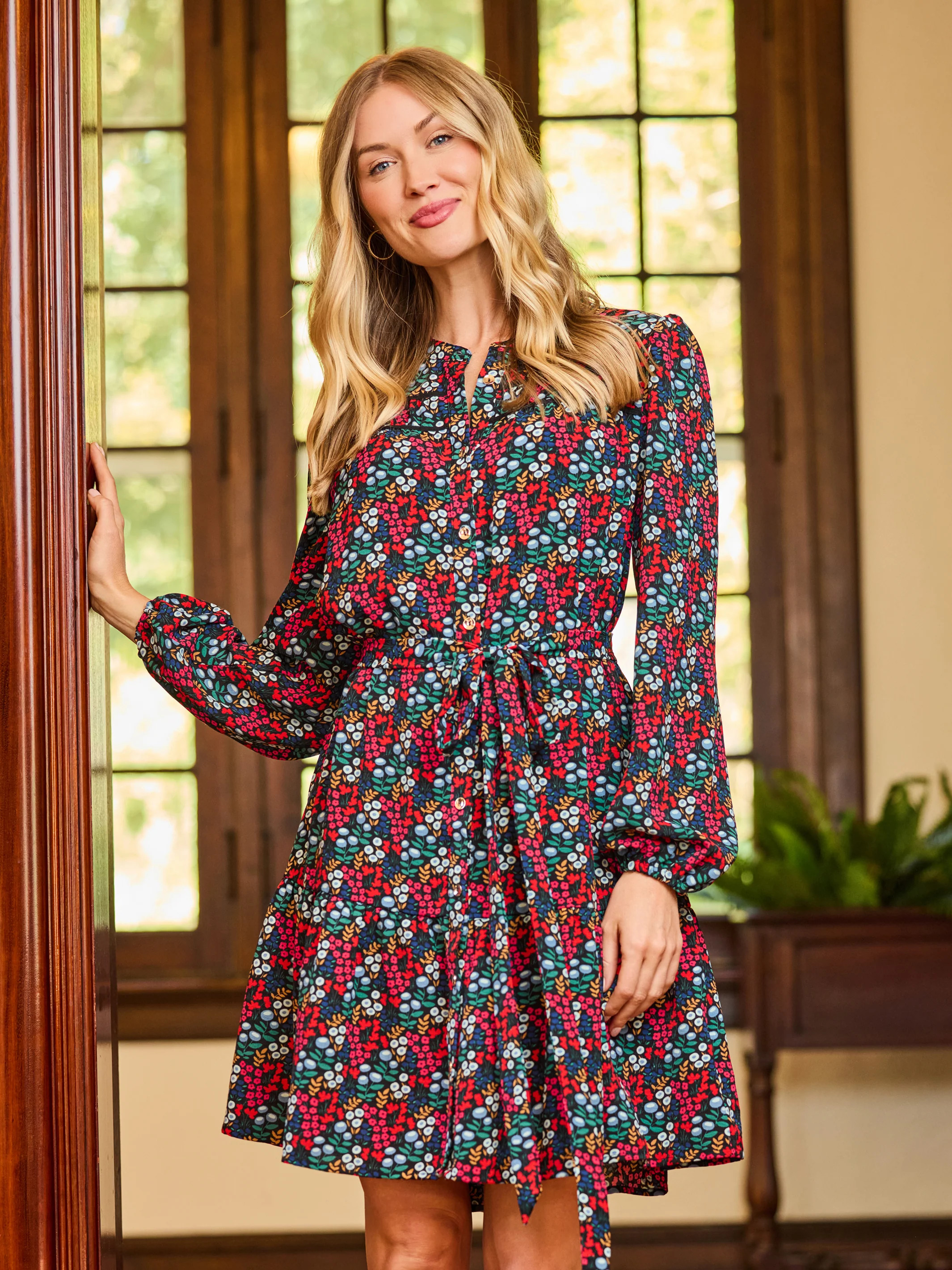 Alma Dress | Orchard Path Multi | Mary Square