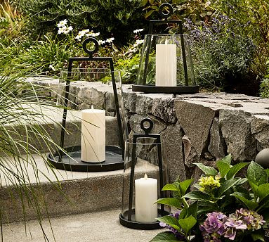 Easton Forged-Iron Outdoor Lantern | Pottery Barn (US)