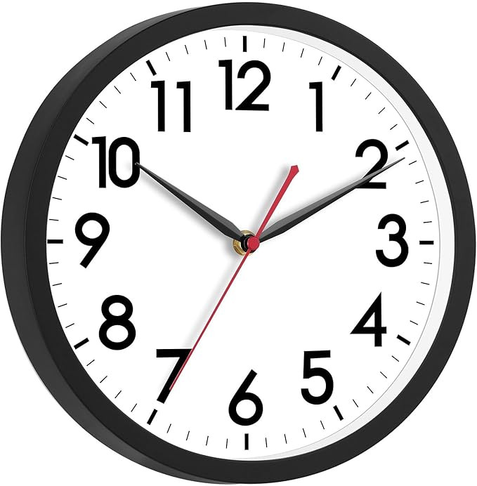 AKCISOT 12 Inch Wall Clock Silent Non-Ticking Modern Wall Clocks Battery Operated - Analog Classi... | Amazon (US)
