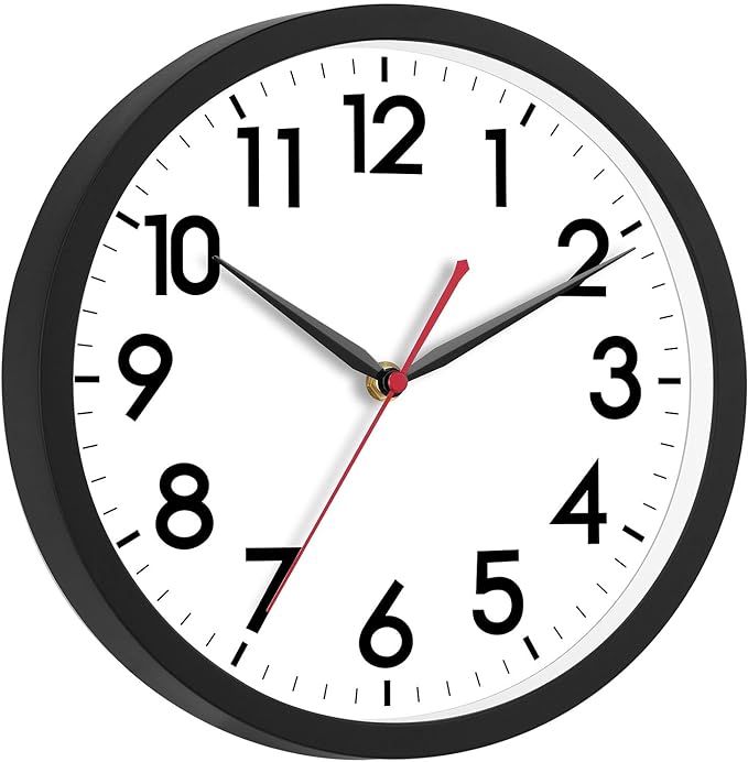 AKCISOT 12 Inch Wall Clock Silent Non-Ticking Modern Wall Clocks Battery Operated - Analog Classi... | Amazon (US)