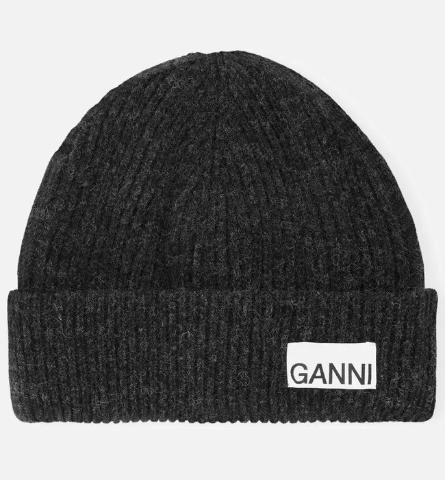 Ganni Light Structured Rib Knit Beanie | Coggles (Global)