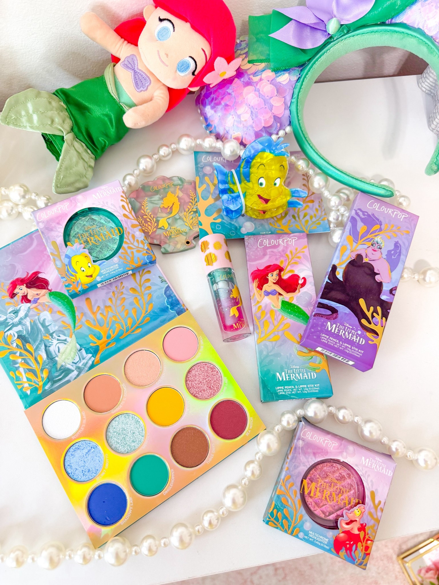 Disney The Little Mermaid ColourPop collection💜🫧🐠