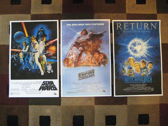 Star Wars Trilogy (11" x 17") Movie Collector's Poster Prints (Set of 3) | Etsy (US)