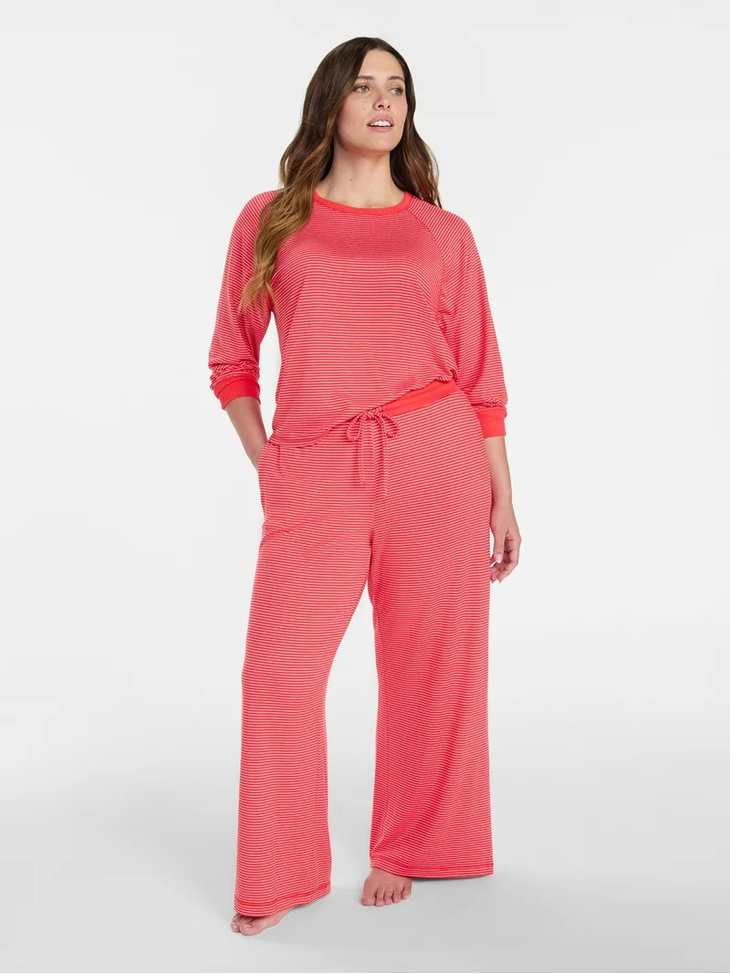 Joyspun Women's Cozy Lounge Collection Hacci Knit Sleep Pants, 29.5'' Inseam, Sizes XS-3X | Walmart (US)