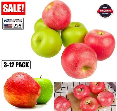 12× Artificial Apples Fake Simulation Fruit Home Kitchen Party Wedding Decor USA | eBay US