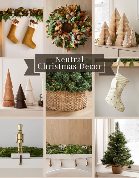 Neutral Christmas decor!
-
Minimalist Christmas decor - brass bell garland - wooden trees - velvet stockings - ceramic houses and paper tree decor - white and gold stocking St Jude’s - mini 2’ faux Christmas tree - woven Christmas tree skirt - brass nutcracker stocking holder - transitional Christmas decor - West Elm - Christmas decor sale 

#LTKsalealert #LTKhome #LTKHoliday