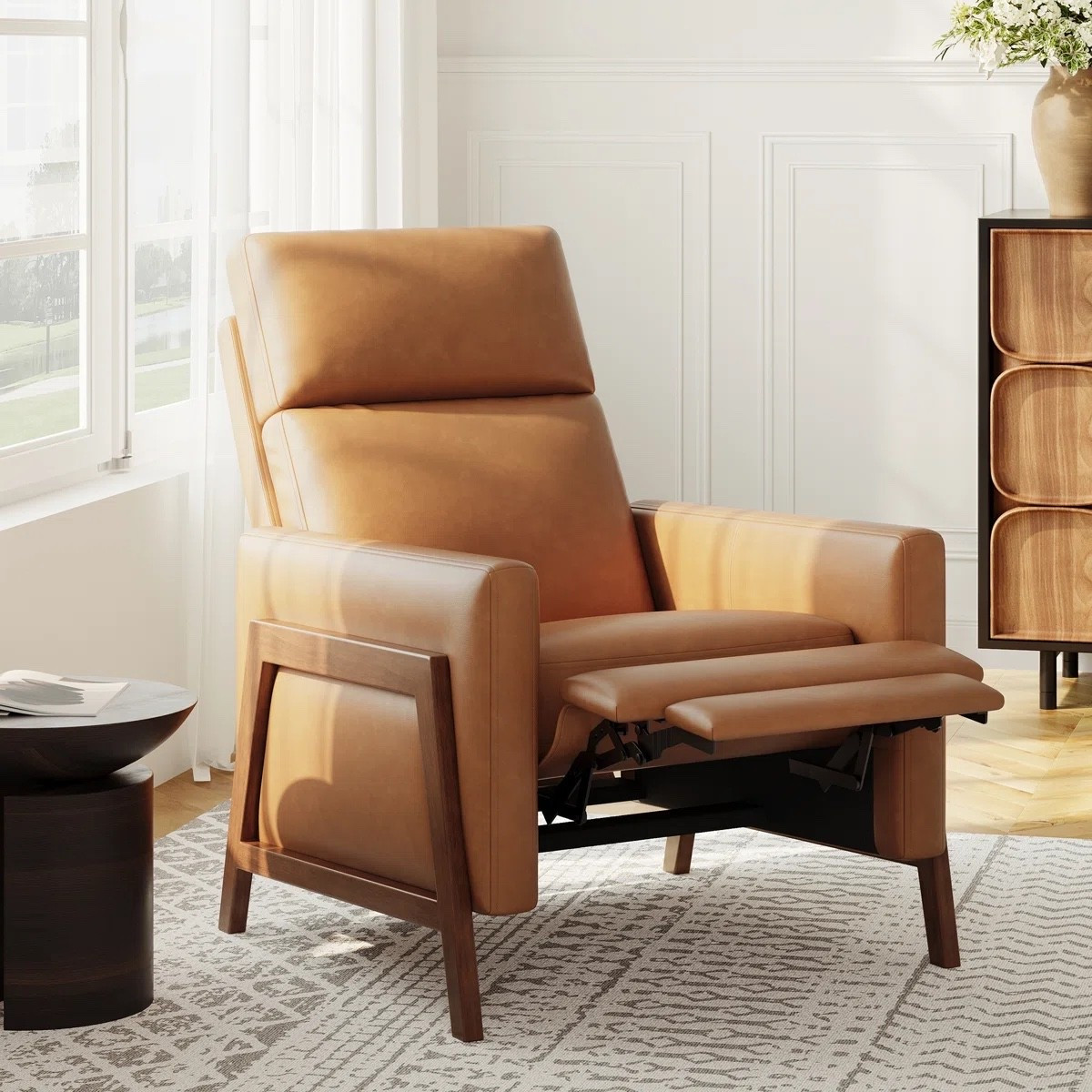 Our new recliners in camel! They are compact and the perfect addition to our living room! Super easy to assemble and currently have a discount once you are at checkout! 
