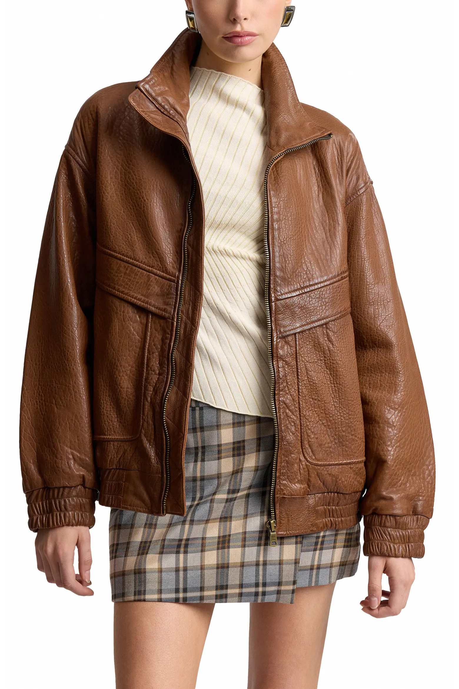 Oversized Leather Jacket (Women) | Nordstrom | Nordstrom