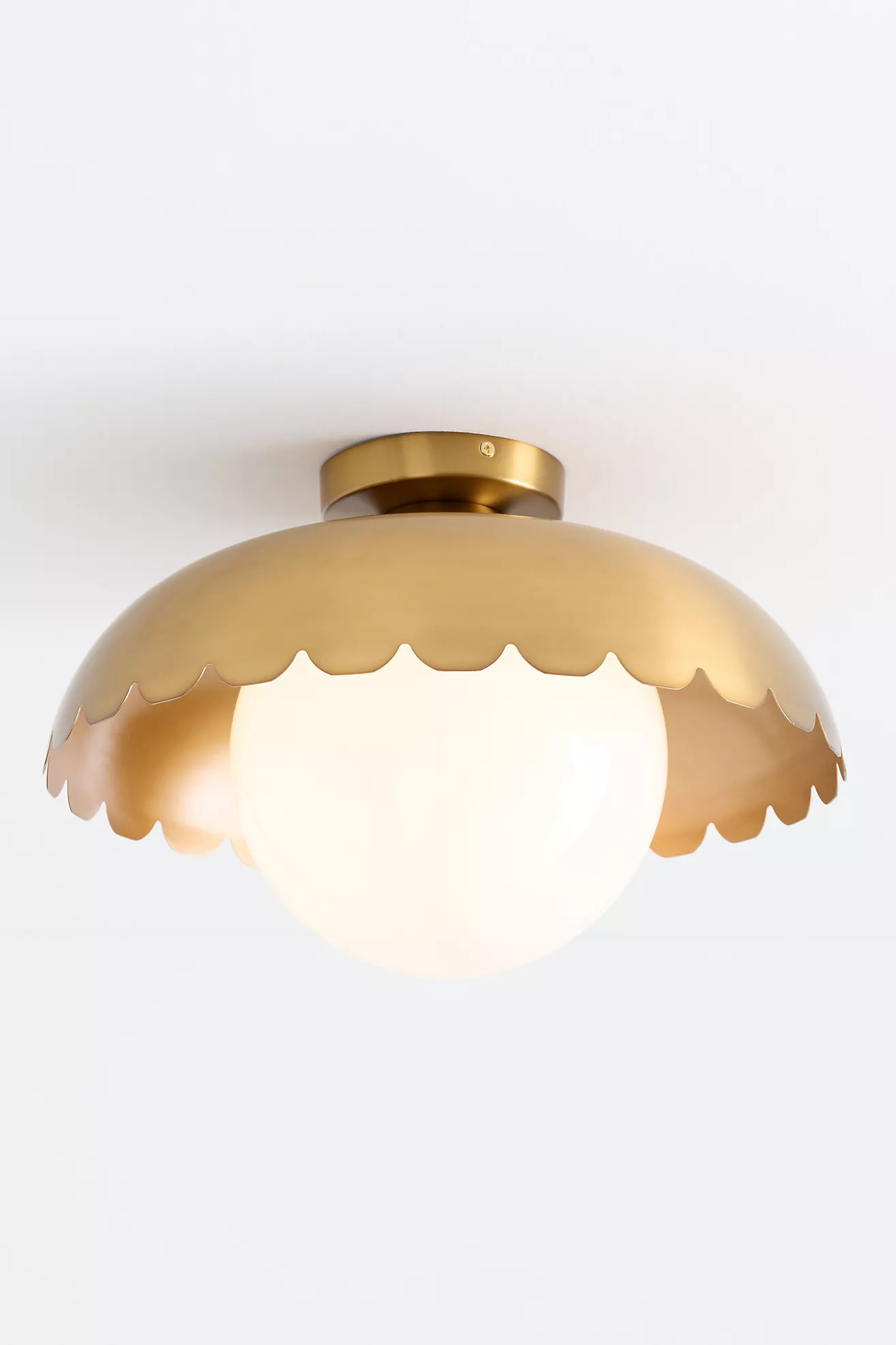 Simone Scalloped Globe Flush Mount | Anthropologie (US)