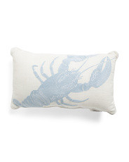 14x24 Embroidered Lobster Indoor Outdoor Pillow | Marshalls