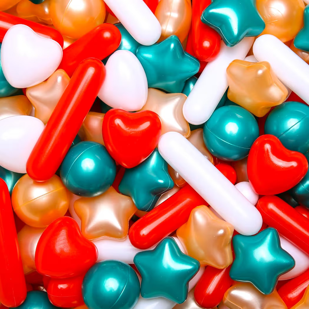 STARBOLO Ball Pit Balls Stars Hearts Gaint Sprinkles500pcs,Red Green Colors | Amazon (US)