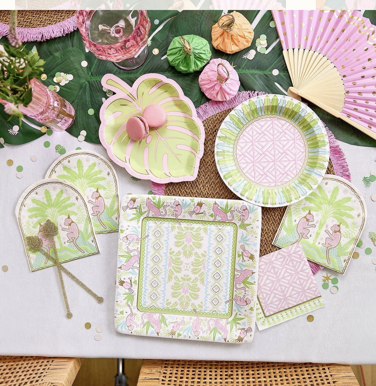 Cabana Club Tablescape 🌴💗 Preppy Pink & Green Summer Party Decor


The prettiest tropical tablescape for summer hosting 🌴💗 This Cabana Club setup is full of playful pinks, fresh greens, and the cutest whimsical details—think palm prints, scalloped edges, and chic layered textures ✨

I love how everything mixes preppy + resort vibes—woven placemats with fringe, patterned plates, pink glassware, and gold flatware for that elevated touch 🍽️ Perfect for pool parties, girls’ nights, summer birthdays, or a fun backyard dinner that feels like a mini vacation 🌺

Such an easy way to create a statement table without overthinking it—just mix, match, and let the colors do the work 💕

cabana club party decor, pink and green tablescape, tropical party ideas, summer entertaining decor, preppy table setting, pool party setup, colorful tablescape ideas, hostess party inspiration

#LTKmomlife #LTKHome #LTKfoodie