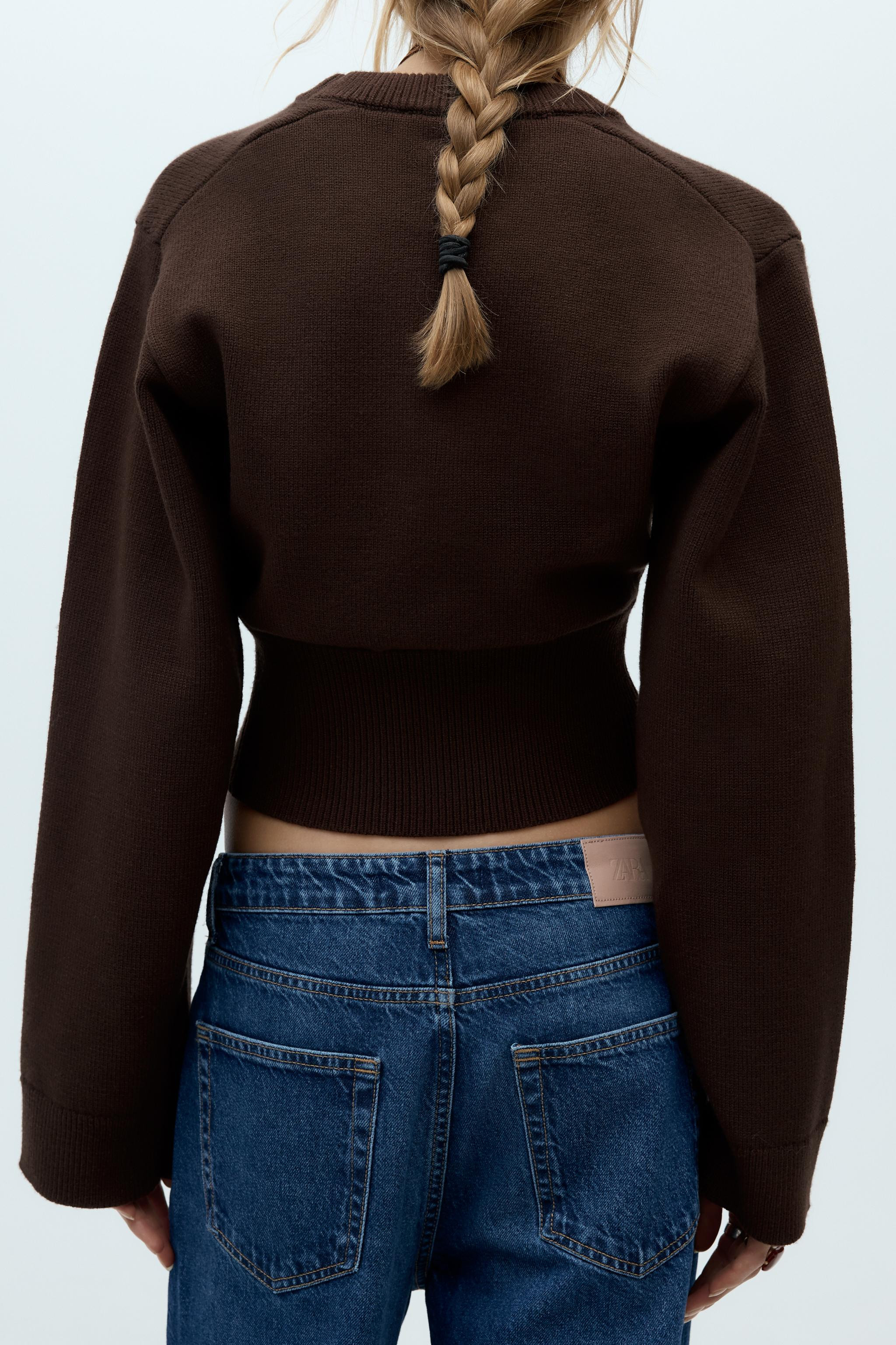 BASIC KNIT WIDE SLEEVE SWEATER | Zara US