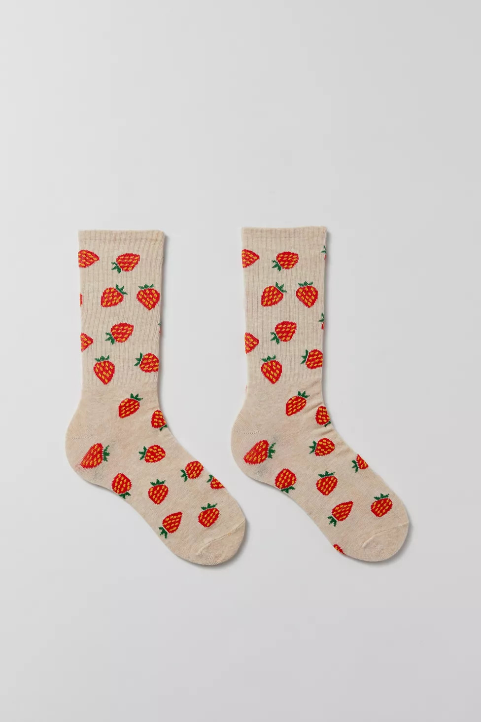 Strawberry Allover Print Crew Sock | Urban Outfitters (US and RoW)