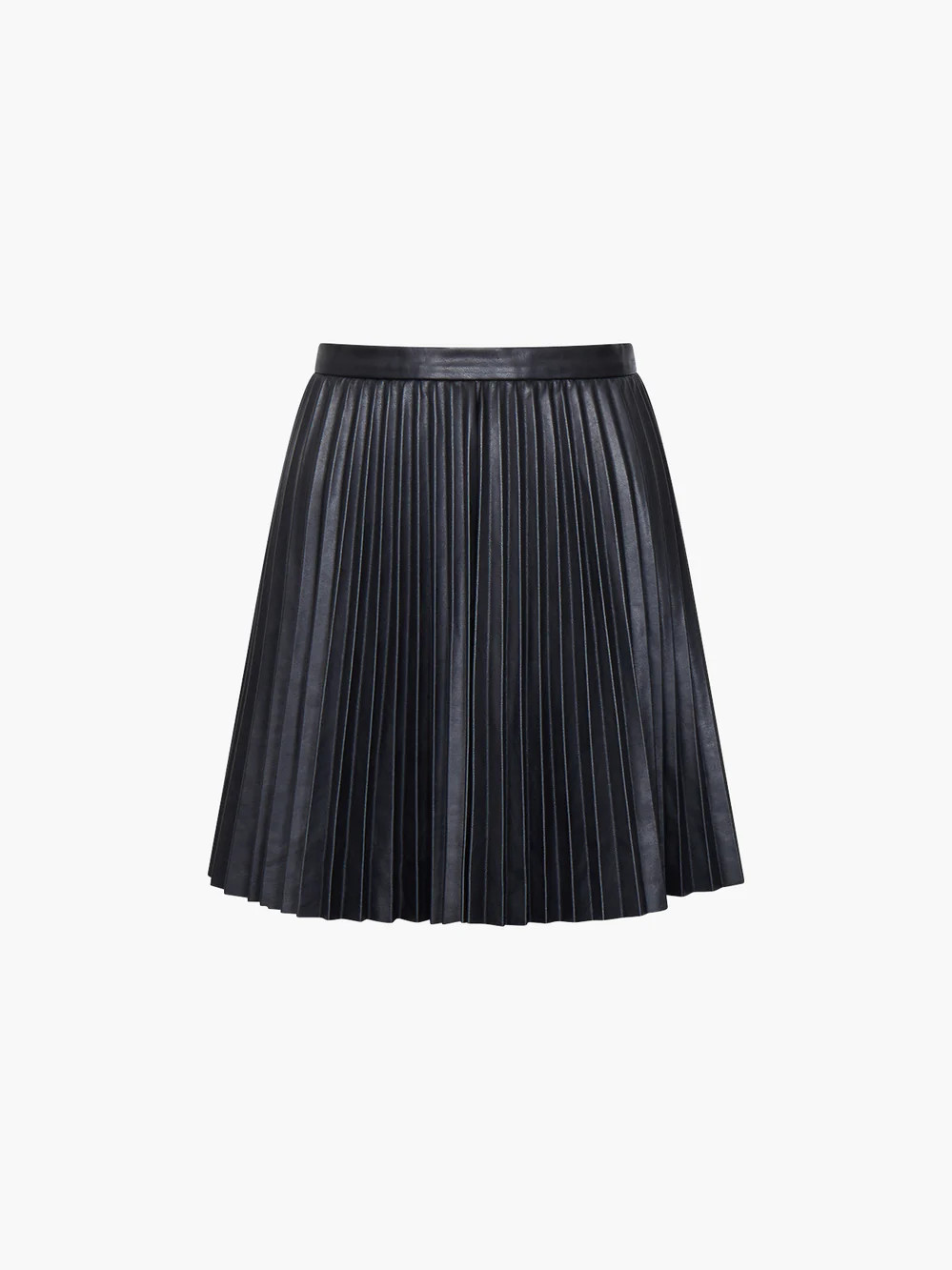 Etta Recycled Vegan Leather Pleated Mini Skirt | French Connection (UK)