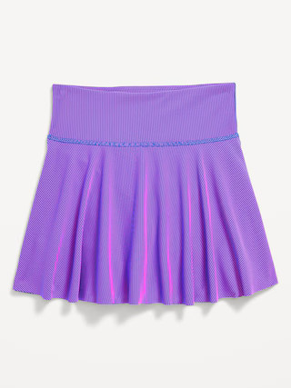 High-Waisted PowerSoft Ribbed Skort for Girls | Old Navy (US)