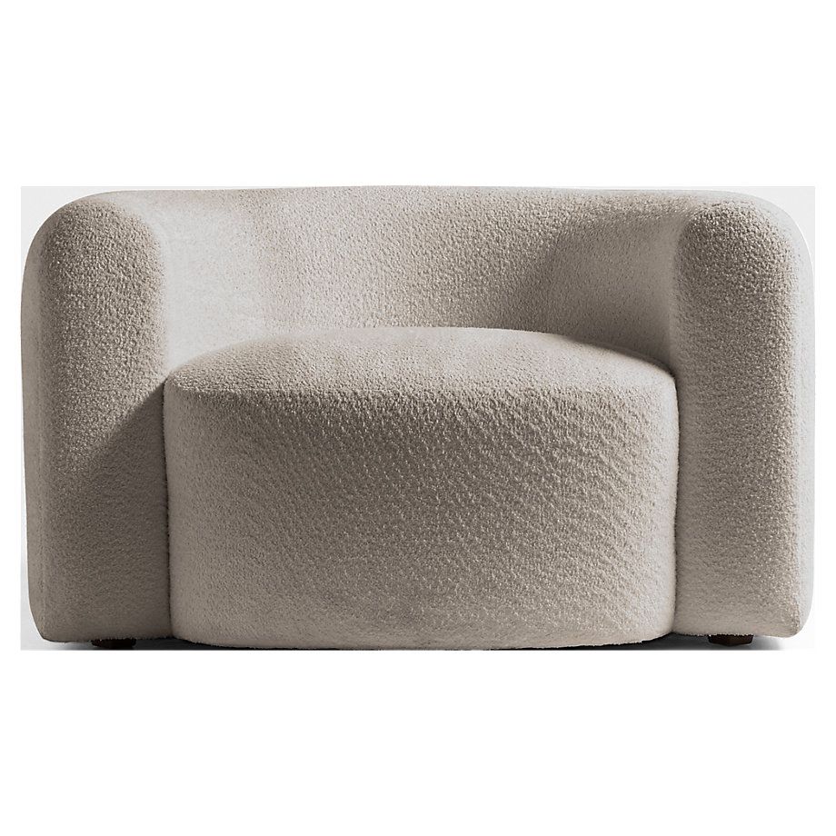 Hugger Curved Boucle Chair and a Half by Leanne Ford + Reviews | Crate & Barrel | Crate & Barrel