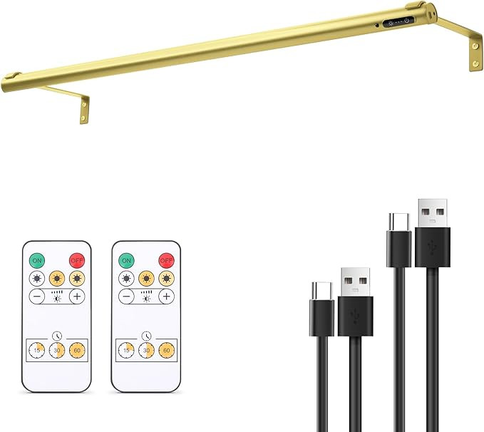 Battery Operated Wireless Picture Light，Rechargeable/Plugged in 31.5inch Painting Display Light... | Amazon (US)