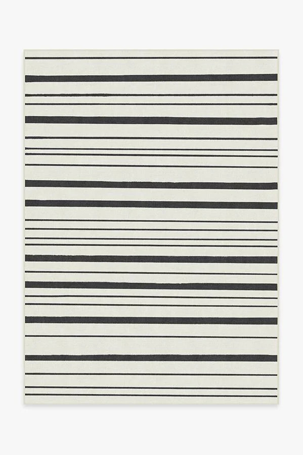 Hudson Stripe Black Rug | Ruggable