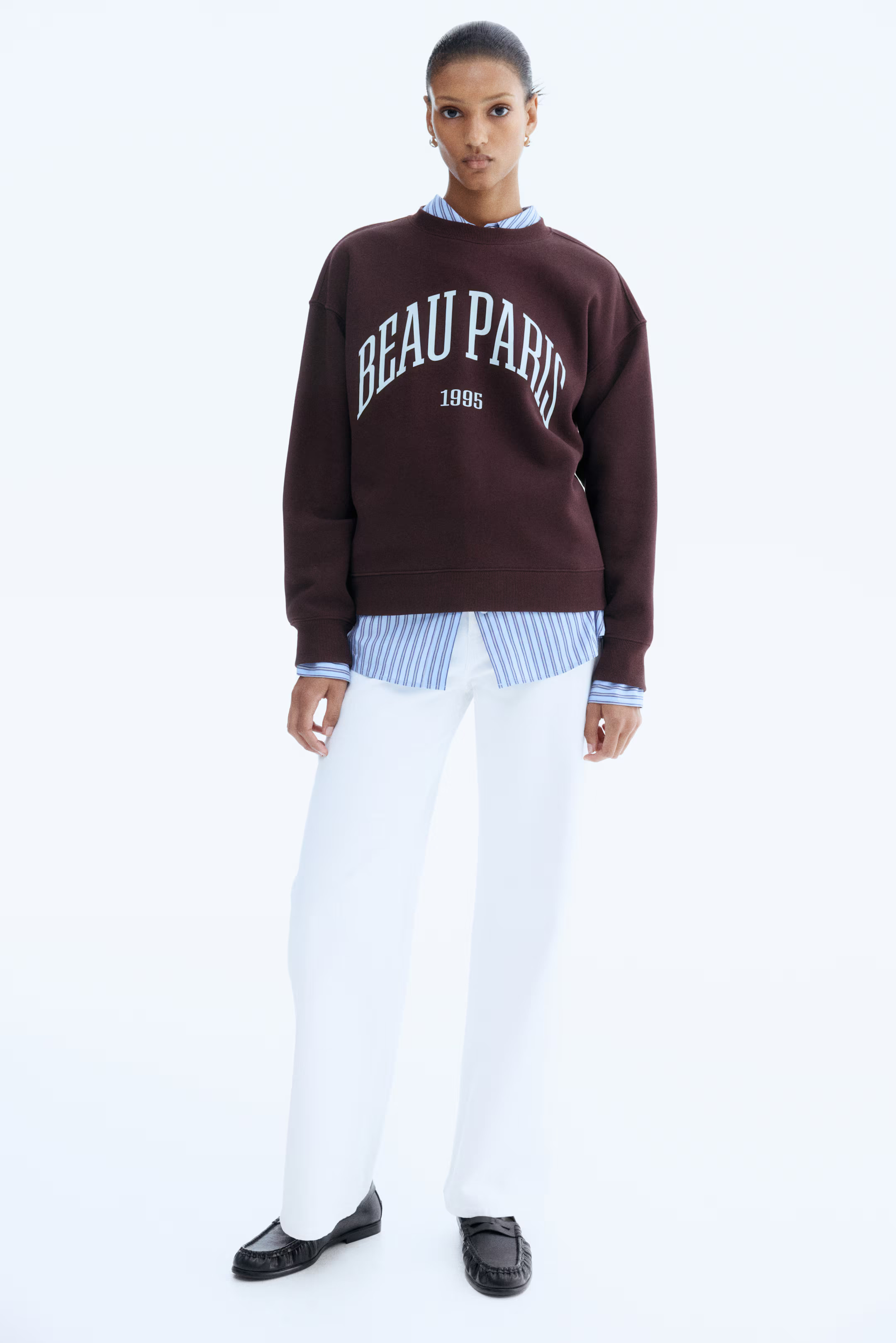 Text-motif sweatshirt | H&M (UK, MY, IN, SG, PH, TW, HK)