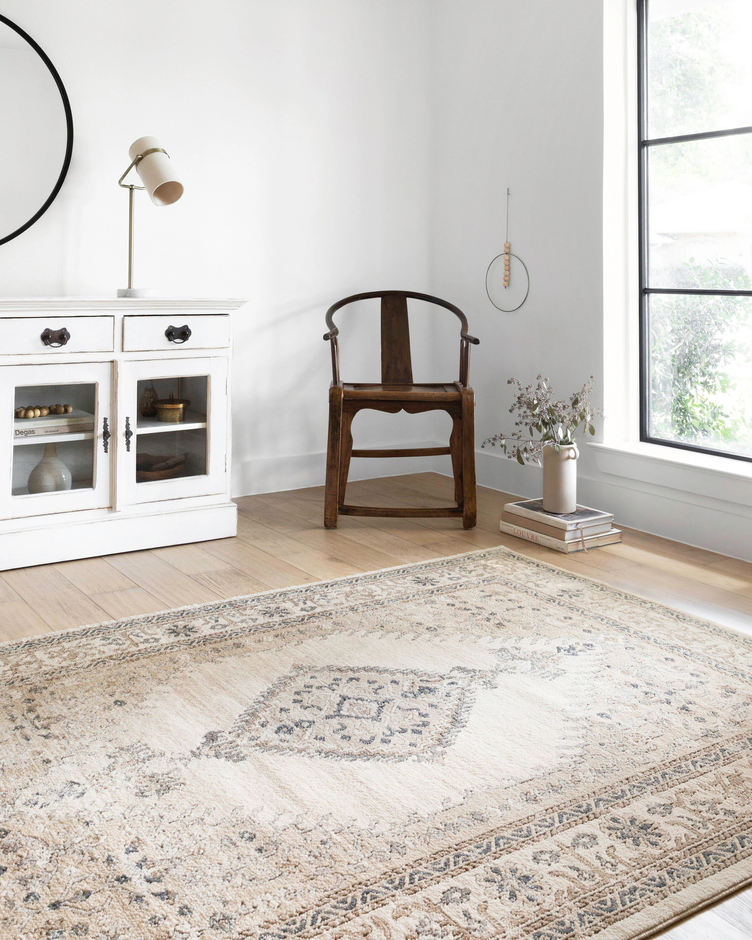 Loloi II Teagan 7 x 9 (ft) Loomed Polypropylene Oatmeal / Ivory Rectangular Indoor Distressed/Overdyed Oriental Spot Clean Only Area rug Polyester | Lowe's