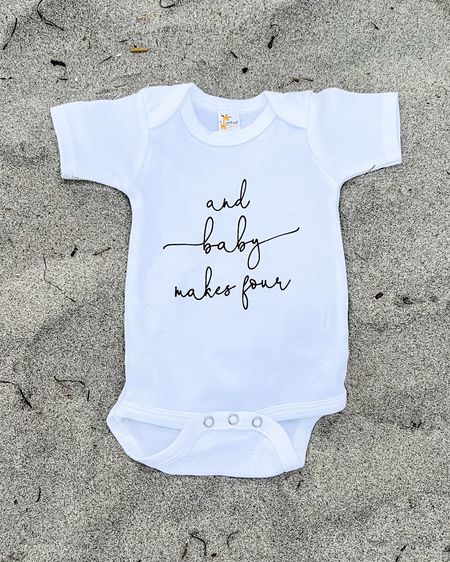 And baby makes four onesie! This is so adorable for a pregnancy announcement! 

I also linked the dress I wore and the best big brother by par t-shirt my son wore for our pregnancy announcement photoshoot.

Amazon Fashion, Amazon find, favorite finds, baby clothes, gender neutral onesies

#LTKbump #LTKbaby #LTKfamily