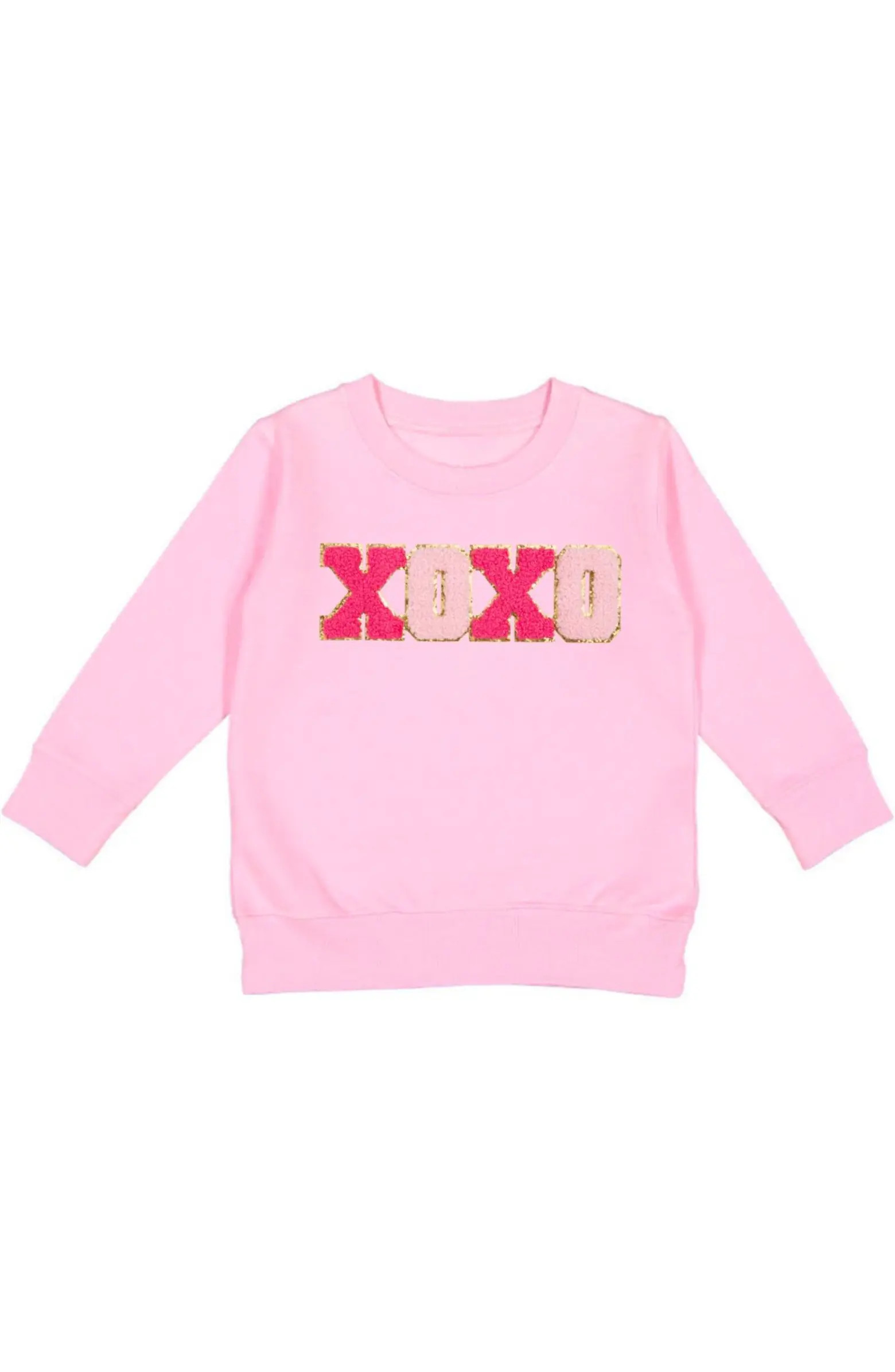 Hugs And Kisses Patch Valentine's Day Sweatshirt | Nordstrom