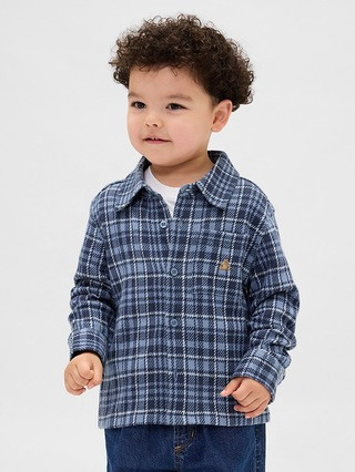 Baby & Toddler Knit Jersey Plaid Shirt | Gap (US)