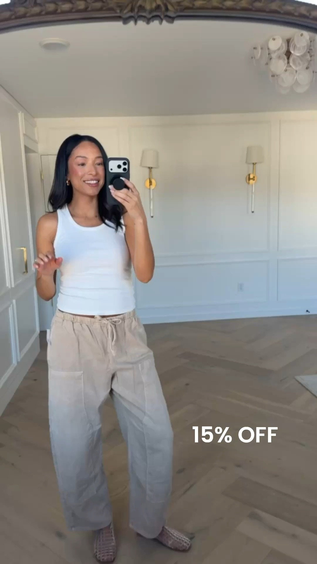 Extra 15% OFF barrel pants in the gap app! Wearing size S white tank and size M pants 🤍 They’re so effortlessly chic 

summer outfit, summer fashion, travel outfit, airport outfit, casual outfit, casual chic outfit, gap pants, pull-on pants, weekend outfit, mom outfit, postpartum outfit, gap sale, sale alert

#LTKSaleAlert #LTKSeasonal
