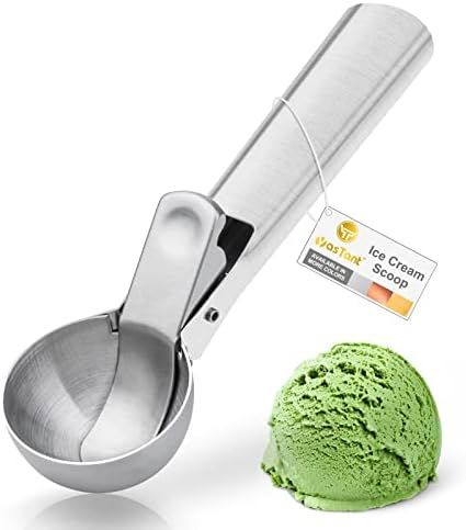 YasTant Premium Ice Cream Scoop with Trigger Ice Cream Scooper Stainless Steel, Heavy Duty Metal Ice | Amazon (US)