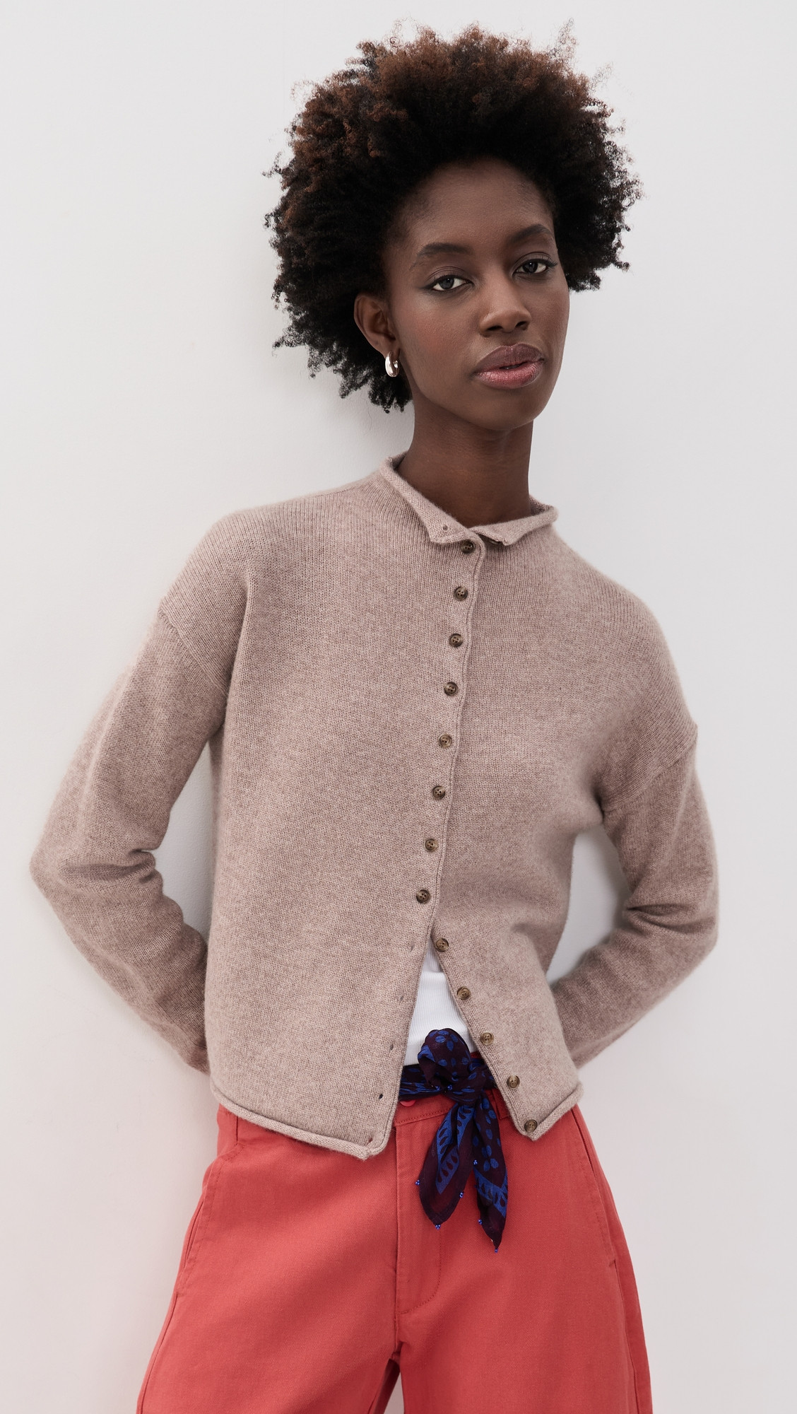 Alex Mill Taylor Cashmere Cardigan Toast L | Shopbop