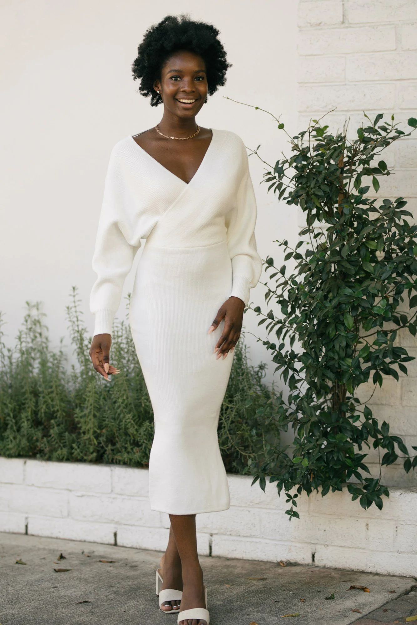 Lena Dolman Sleeve Sweater Dress | Morning Lavender