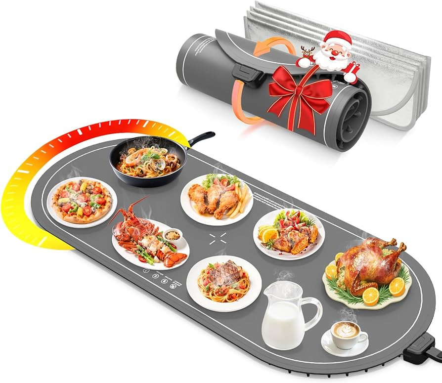 Food Warming Mats for Countertop Extra Large(XXL 36"x15"),Electric Heating Pad for Food,Roll Up S... | Amazon (US)
