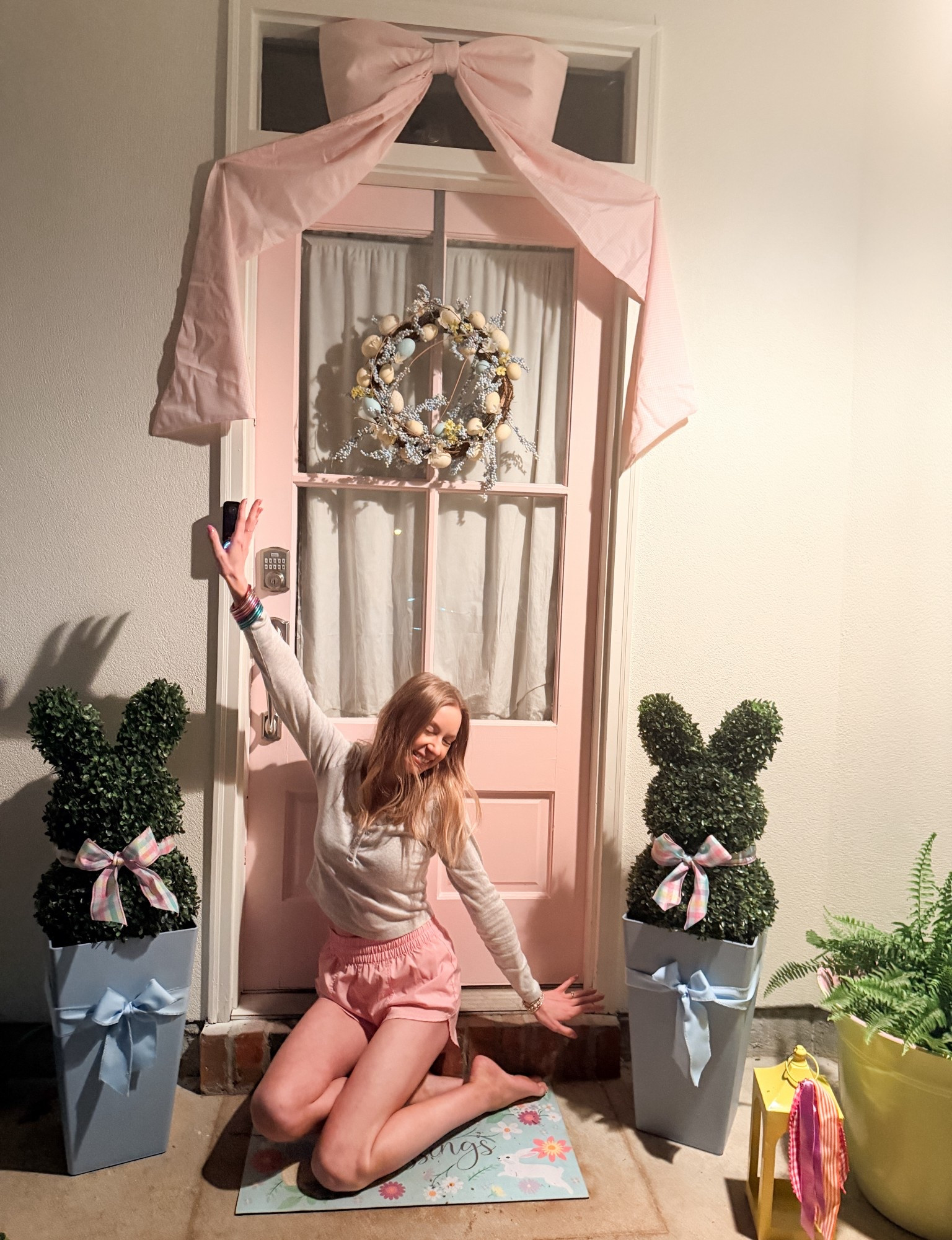 Easter front porch 🎀🩵💛🌿

#LTKdayinmylife #LTKSpringSale #LTKHome