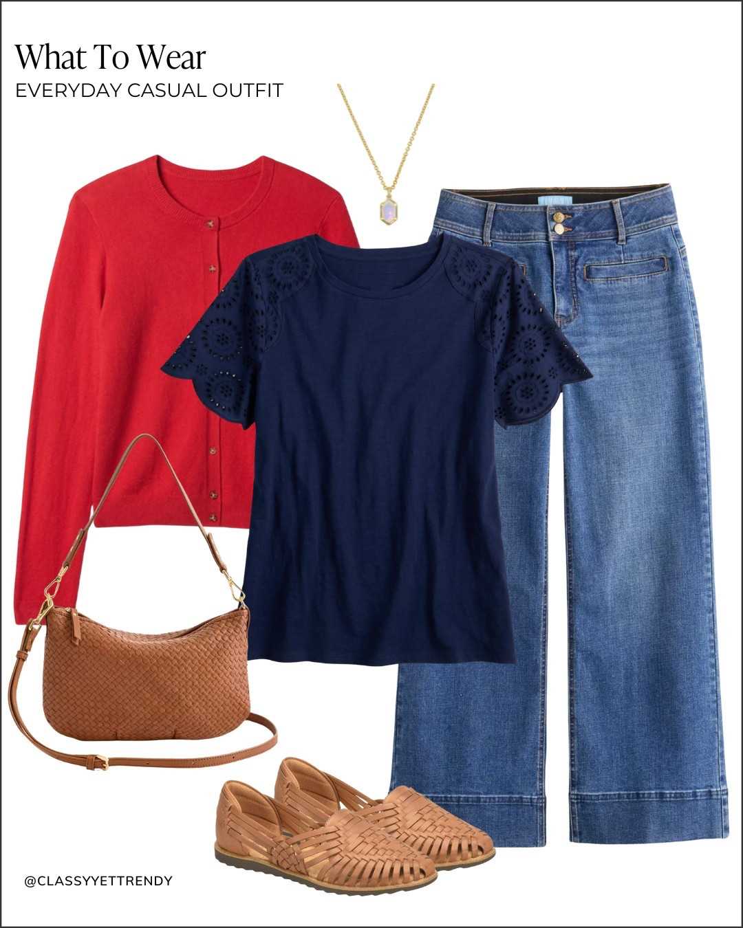 Everyday Casual Spring Outfits: Mix & Match Trending Styles With Accent Colors For Moms, Teachers, Work From Home Women ✔️ Everyday Casual Capsule Wardrobe: Spring 2025 Collection, now available in the Classy Yet Trendy Store! 🌷