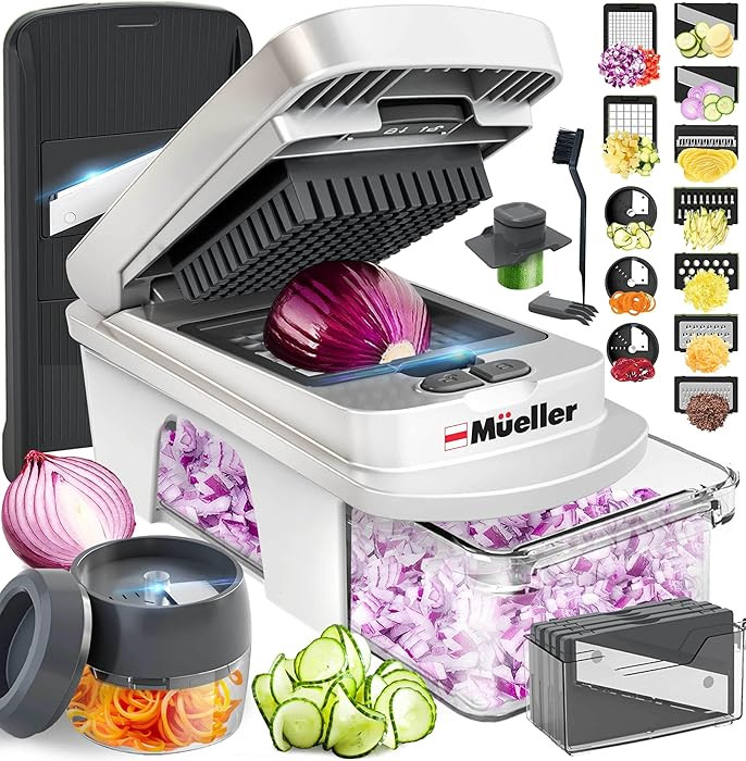 Mueller Pro-Series All-in-One, 12 Blade Mandoline Slicer for Kitchen, Food Chopper, Vegetable Sli... | Amazon (US)